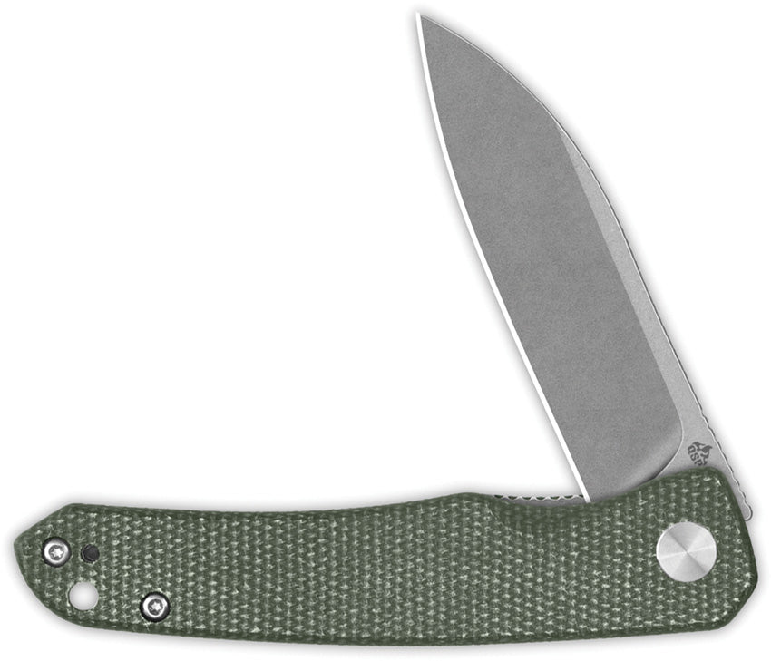 Otter Linerlock Green Micarta - QS140E1