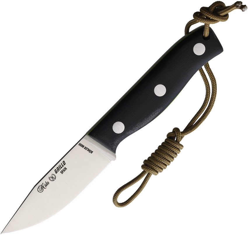 Grillo Fixed Blade Black G10 - NIE130G10