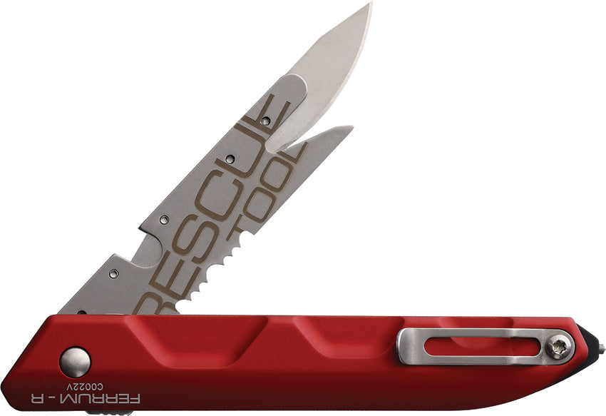 Ferrum Rescue Linerlock Red - EX0365SWRED
