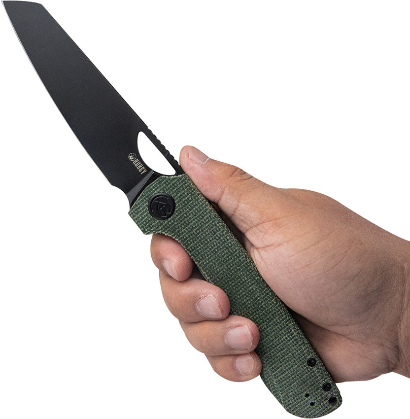 Elang Linerlock Green Micarta - KUB365F