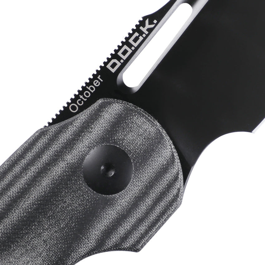 October Linerlock Blk Micarta - KIV3569A1