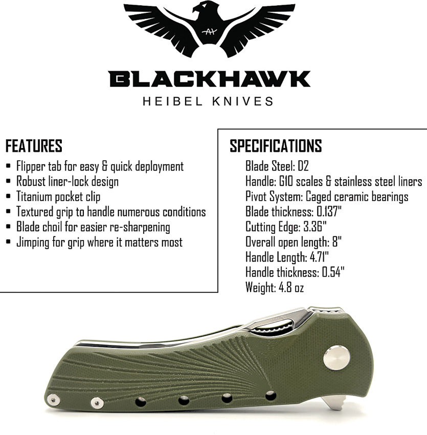 Blackhawk Linerlock OD - HBKBLKRG
