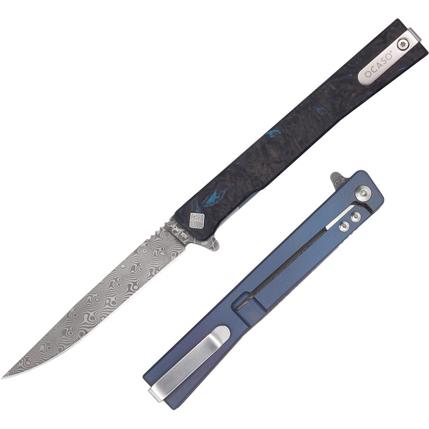 Solstice Framelock Damascus - OCA10IFB