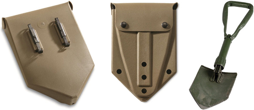 German OD Tri Fold Shovel Used - M4603