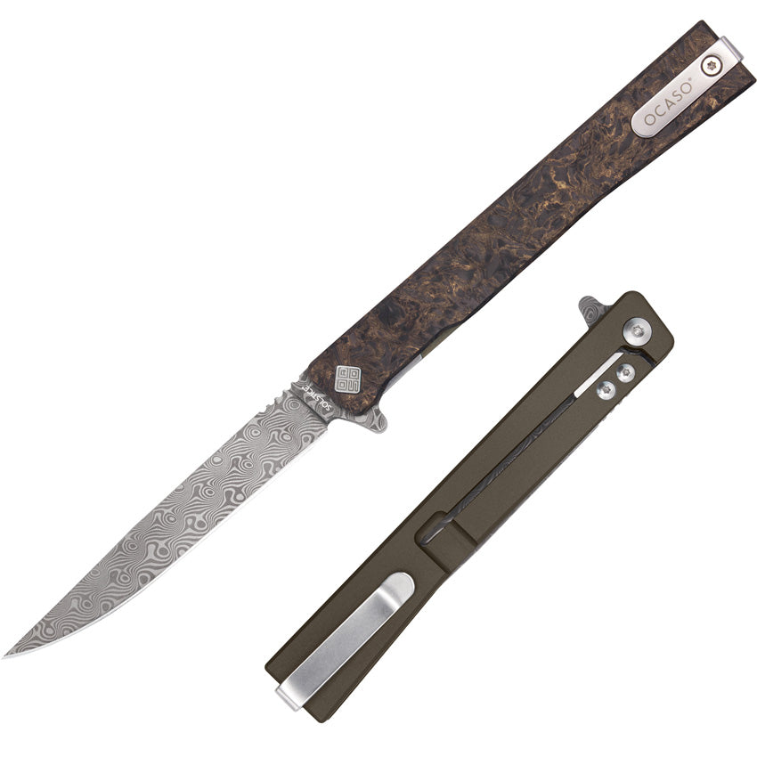 Solstice Framelock Damascus - OCA10IFG