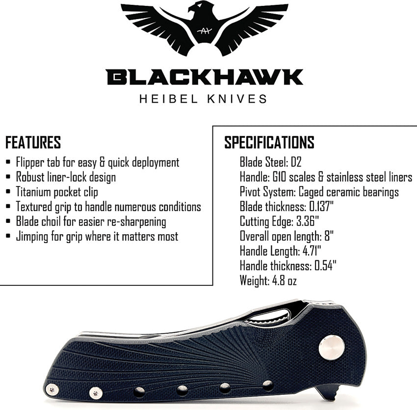 Blackhawk Linerlock Black - HBKBLKBB