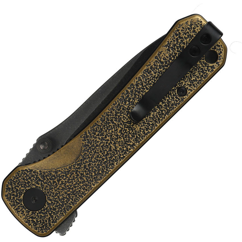 Hawk Linerlock Brass Black - QS131L