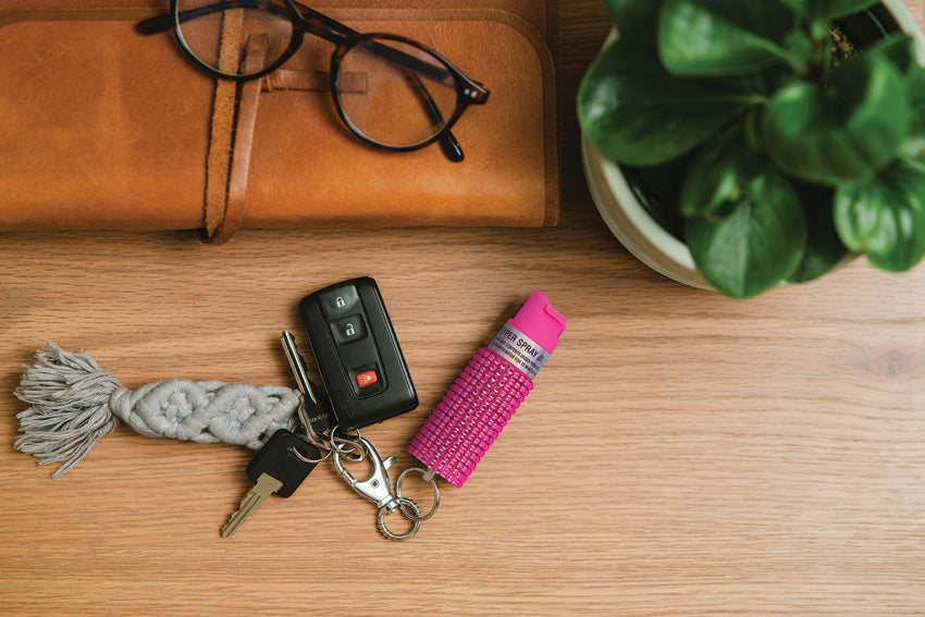 Jewel Design Pepper Spray Pnk - SA10796