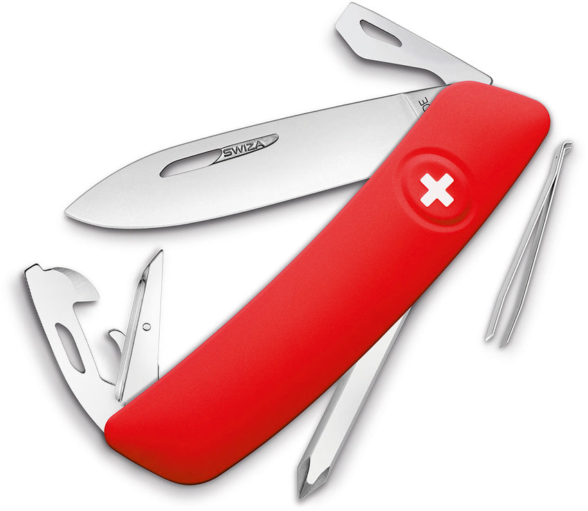 D04 Swiss Pocket Knife Red - SZA4000
