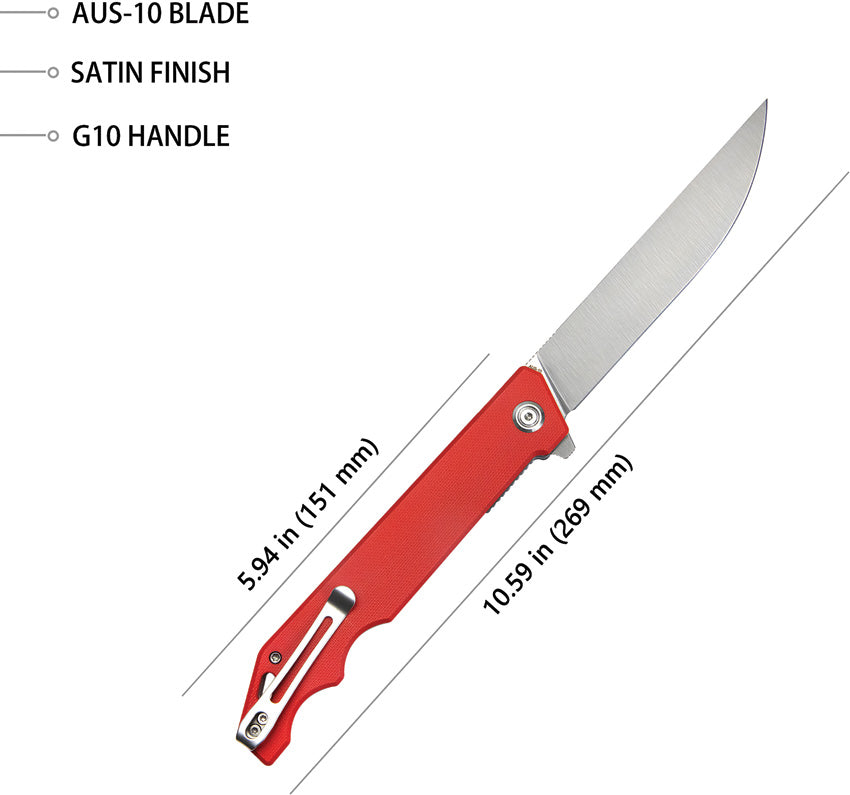 Pylades Linerlock Red - KUB253F