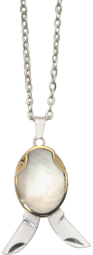 White Shell Blade Necklace - CN211583WH
