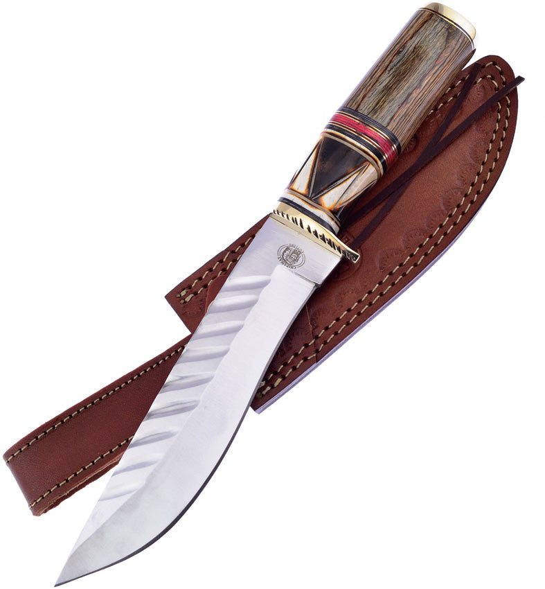 Fixed Blade Brown Wood - FCW418BBWD