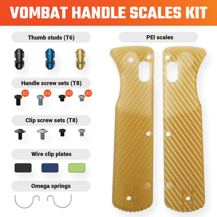 Vombat Handle Scale Kit PEI - VOSX0138