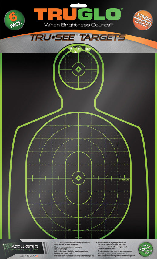 Tru-See Handgun Target 6pk - TG13A6