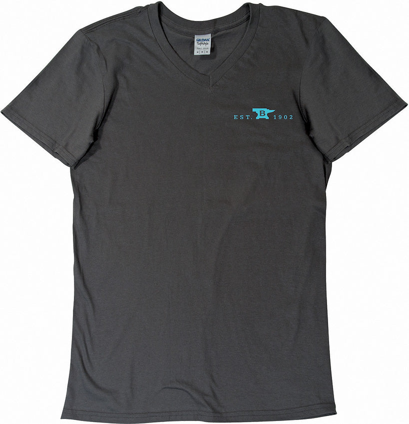 Womens T-Shirt Gray-Teal XL - BU11275