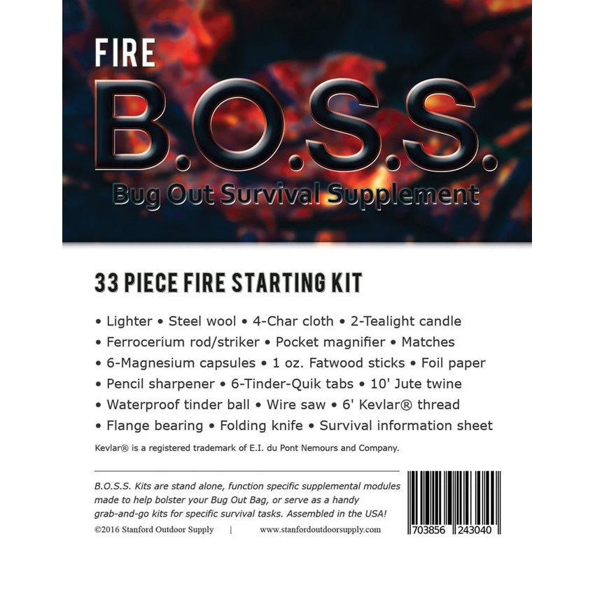 B.O.S.S. Fire Starting Kit - SOSBFR