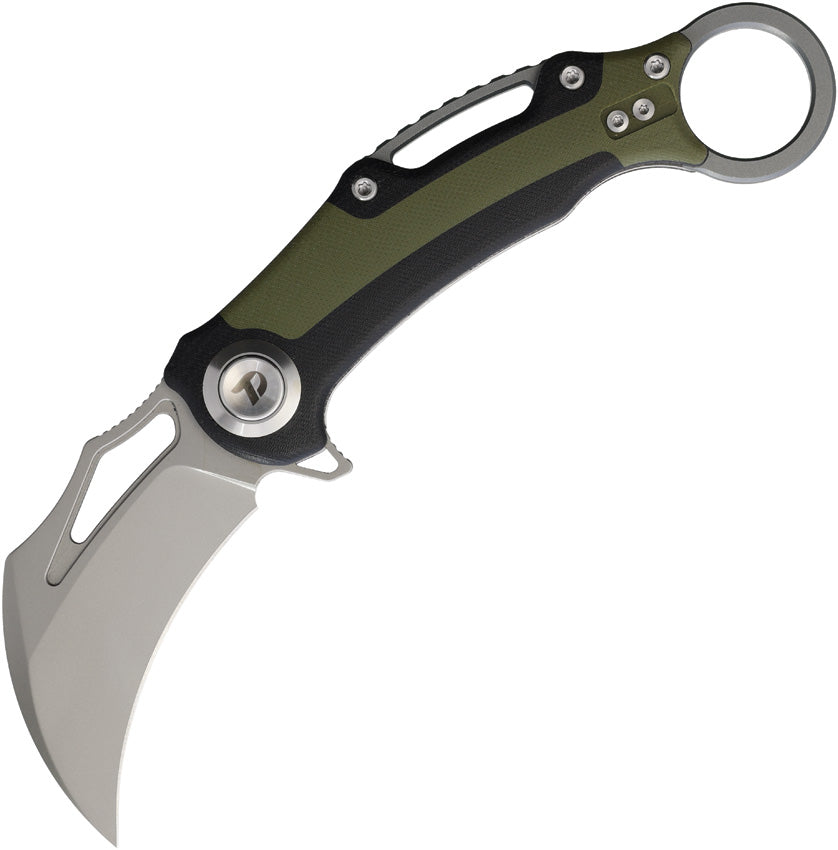 Button Lock Karambit Blk/Gn - DTK4221GBG