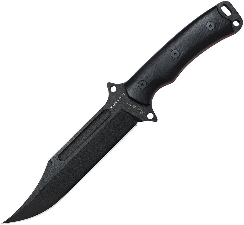 Semper Fi 1 Fixed Blade Black - NIE143N