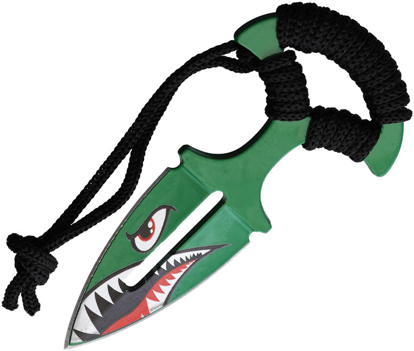 Green Angry Shark Push Dagger - EE20685GNSH