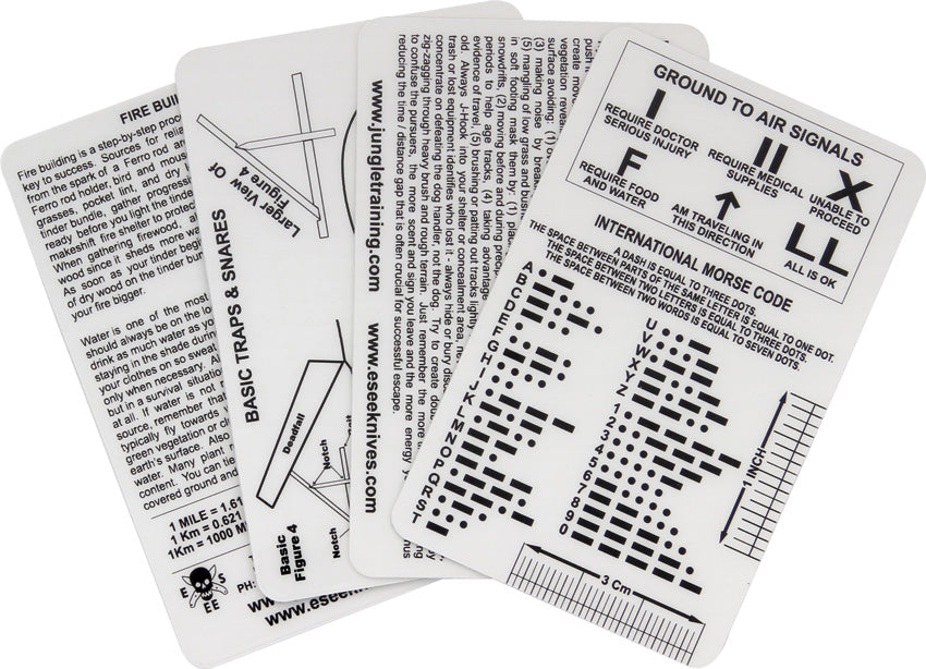 Izula Gear Survival Card Set - ESSURVCARD