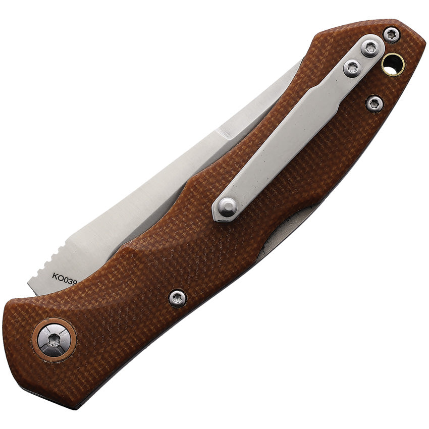 Lockback Brown Micarta - KO039