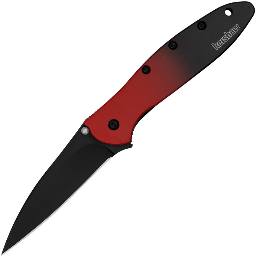 Leek Linerlock Red Magna Cut - KS1660GRDBLK