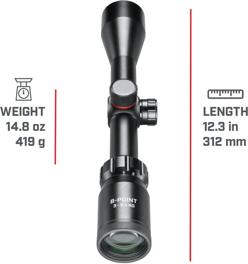 8 Point 3-9x40mm Scope - SIM8P3940