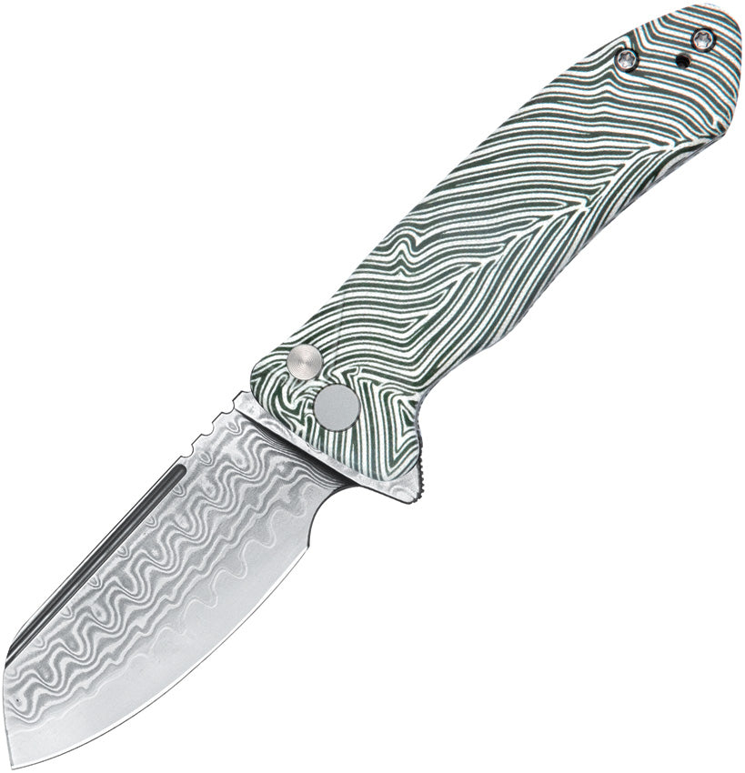 Creon Button Lock White/Grn - KUB336A