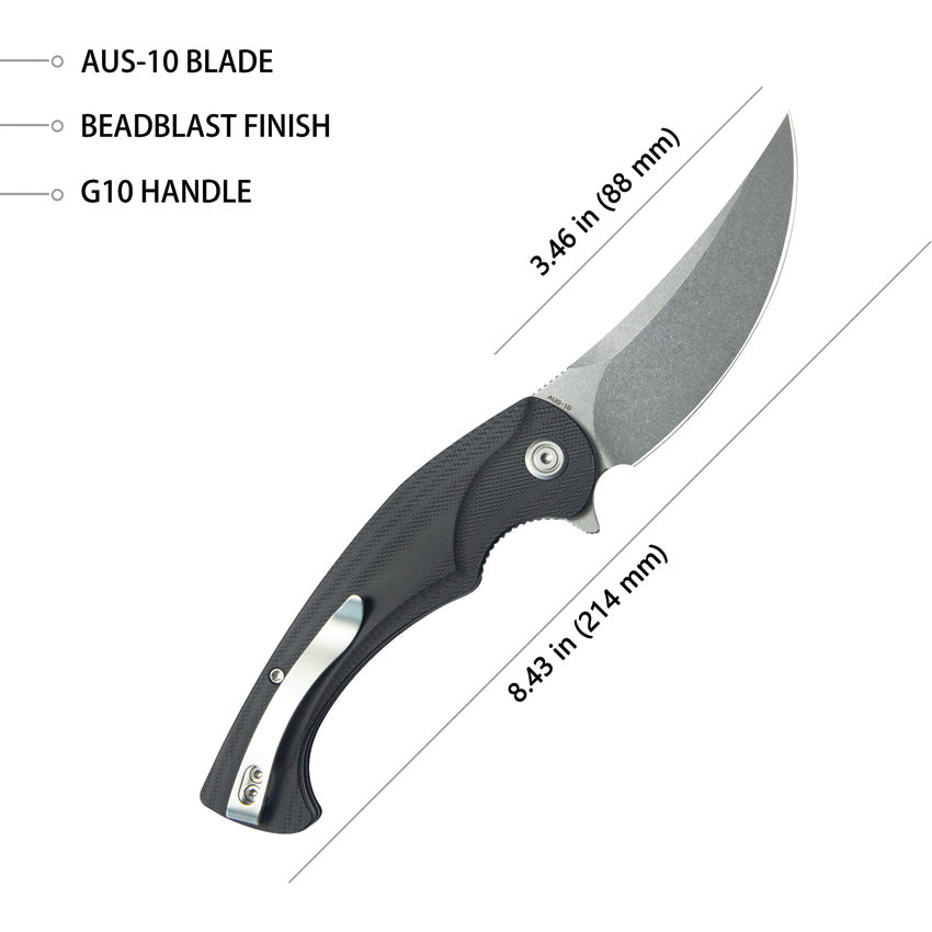 Scimitar Linerlock Black - KUB173E
