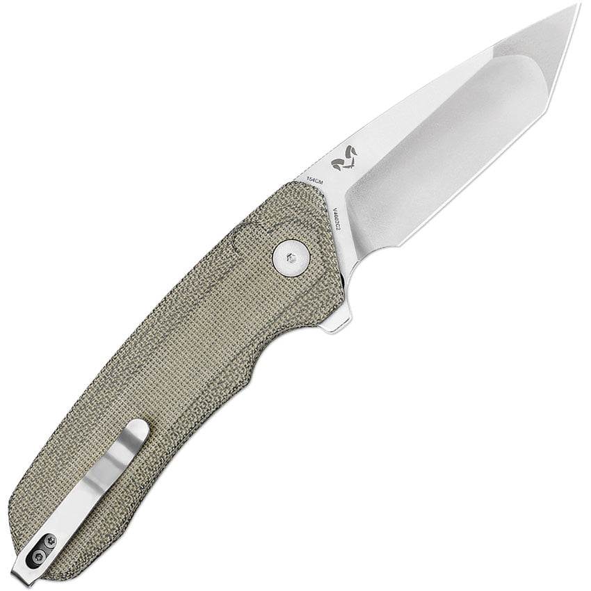Mad Tanto Button Lock Micarta - KIV4602C2