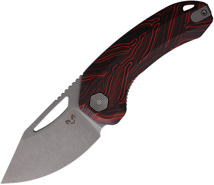 Anzu XL Linerlock Blk/Red G10 - DMN016XLBKRD