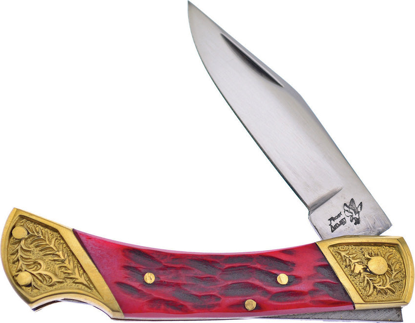 Lockback Red Jig Bone - F14003RJB