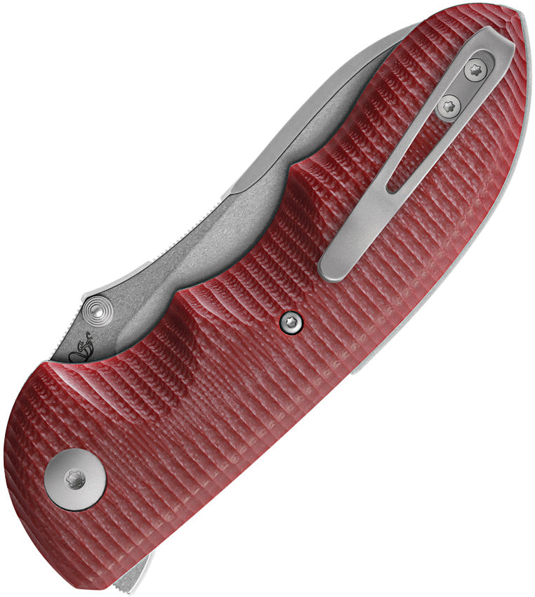 Moon Button Lock Red G10 - V6010GR