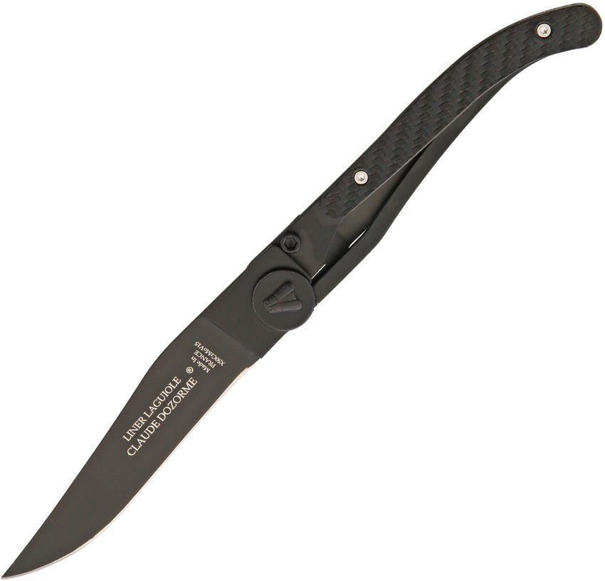Laguiole Linerlock Black CF - CLD16014203N4