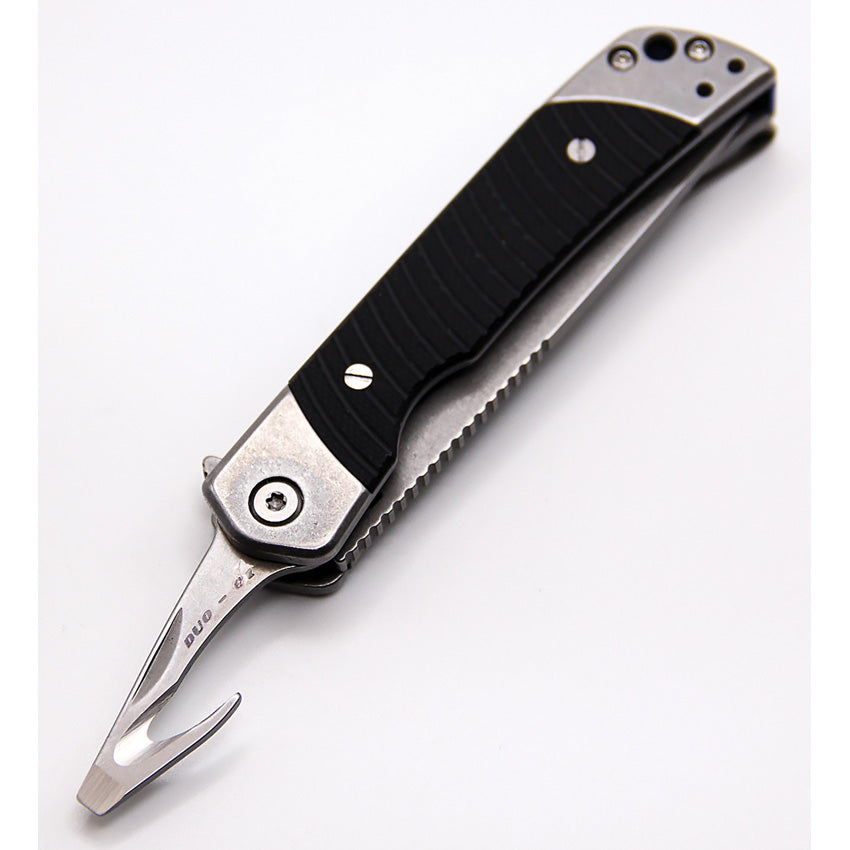 Duo Linerlock Drop Point Black - REVDUODBLK