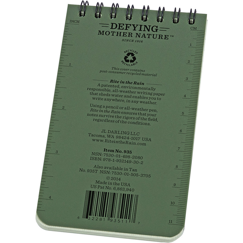 3 x 5 Top Spiral Notebook - RITR935