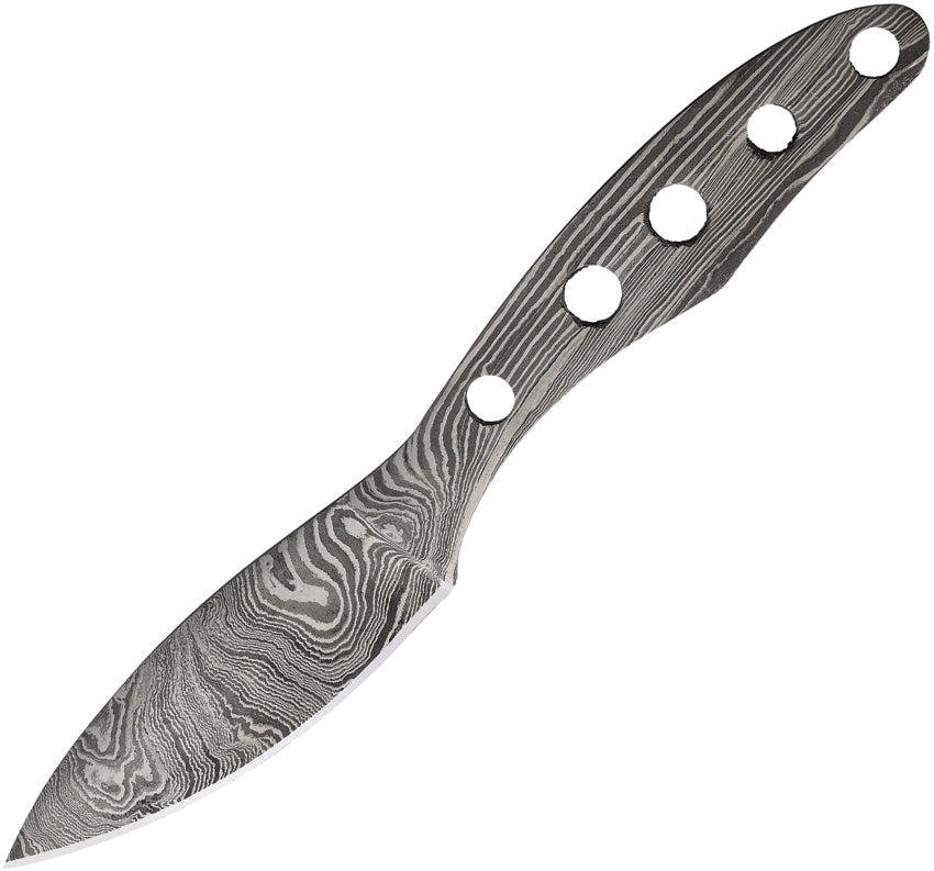 Damascus Knife Blade w/ Guard - BL153D