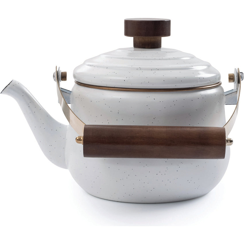 Enamel Teapot Eggshell - BARE398