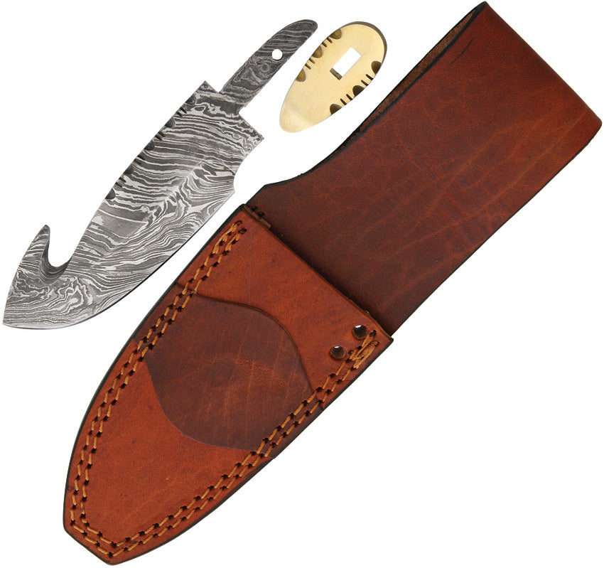 Damascus Guthook With Sheath - BLSODMBL2