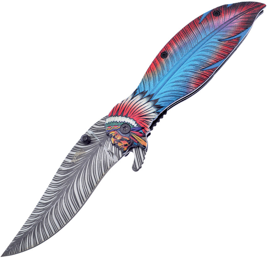 Feather Linerlock Blue - FFC74BL