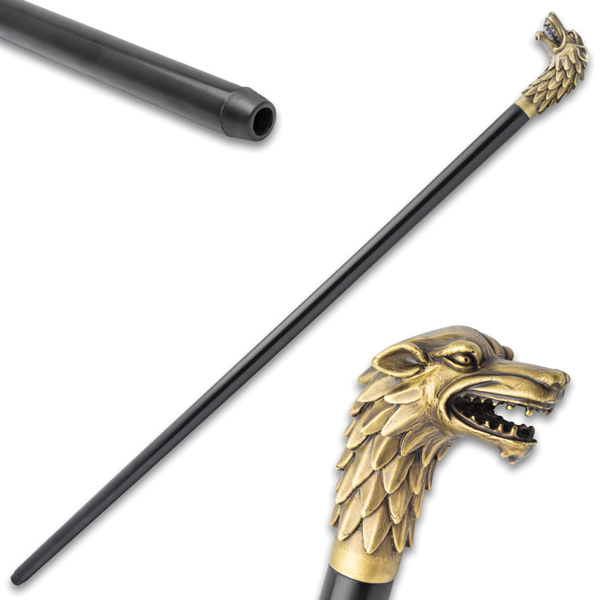 Brass Wolf Cane - BK5761