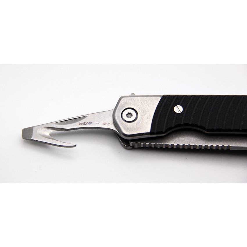 Duo Linerlock Drop Point Black - REVDUODBLK