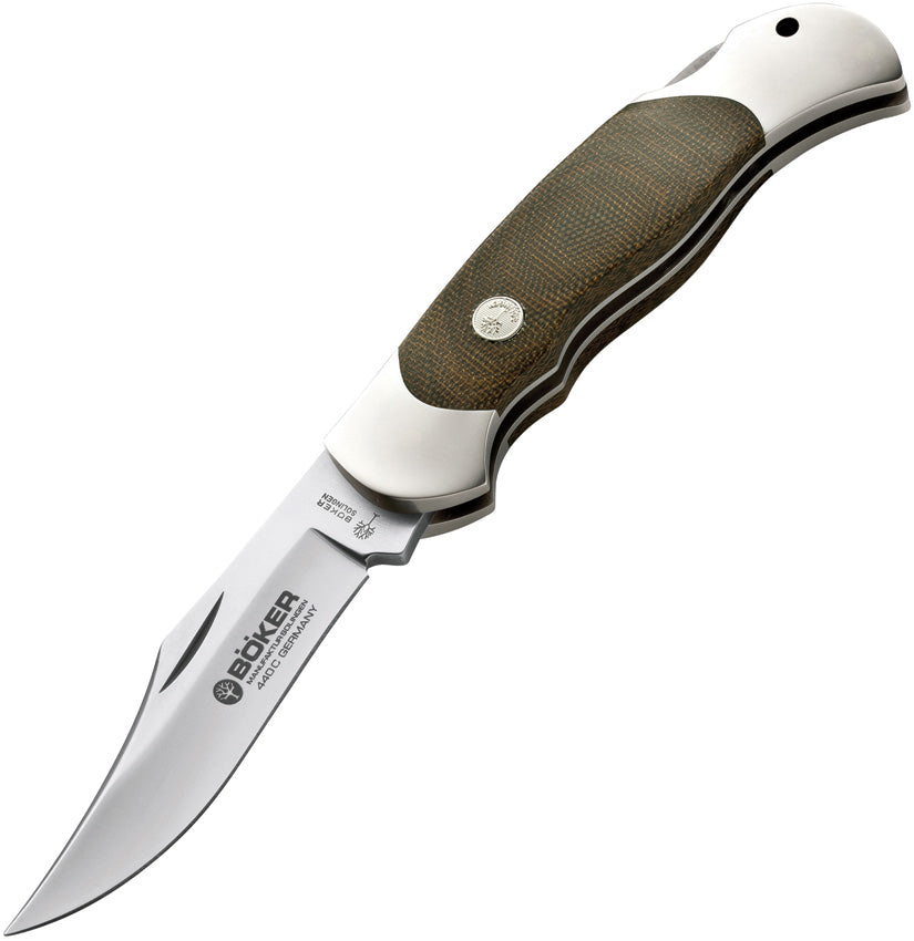 Optima Lockback Green Micarta - BO113005