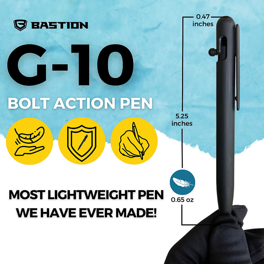 Bolt Action Pen Black G10 - BSTN262