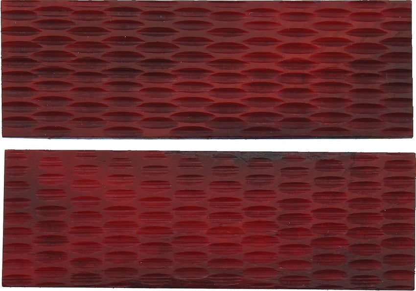 Knife Scales Red Jigged Bone - RR1938