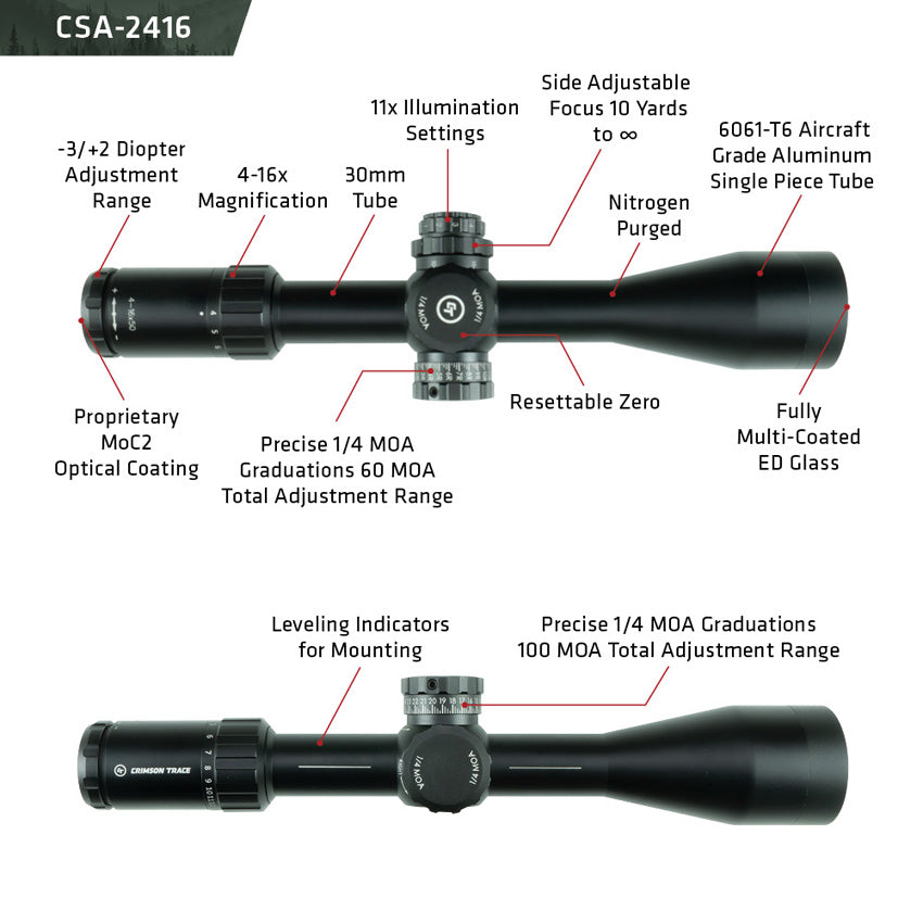 2-Series Sport Scope 4-16x50mm - CMTCSA2416