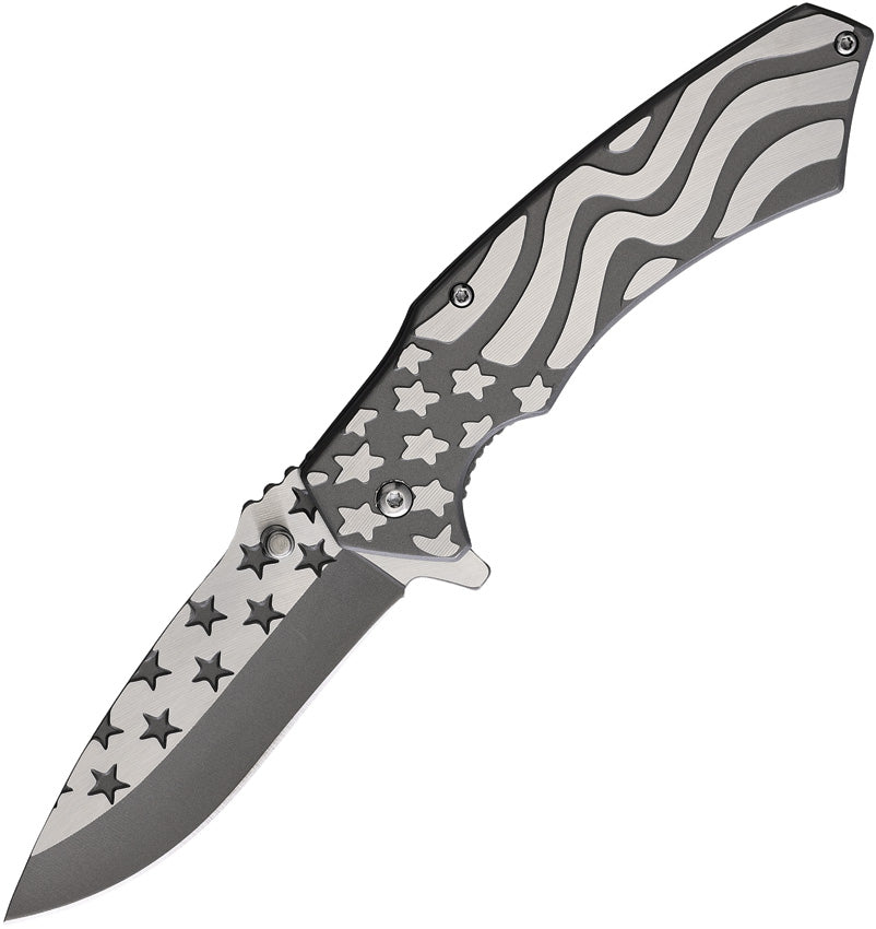 Flag Linerlock A/O Gray - STT277289SL