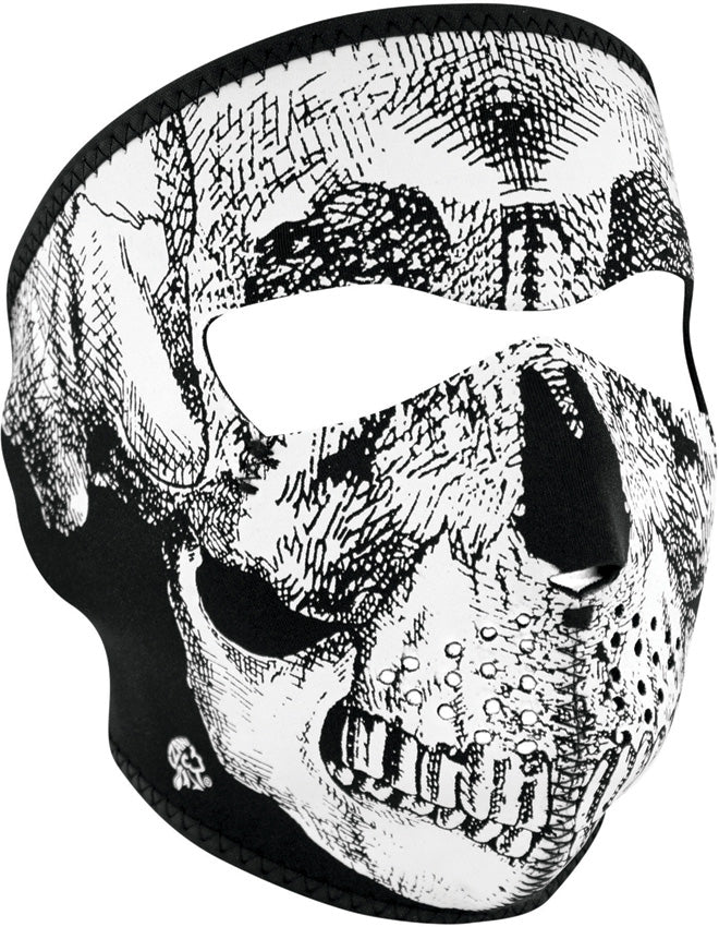 Full Face Mask BW Skull - ZHWNFM002