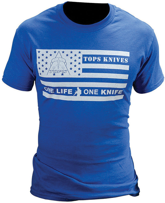 T-Shirt Flag Logo Blue Large - TPTSFLAGBLULG