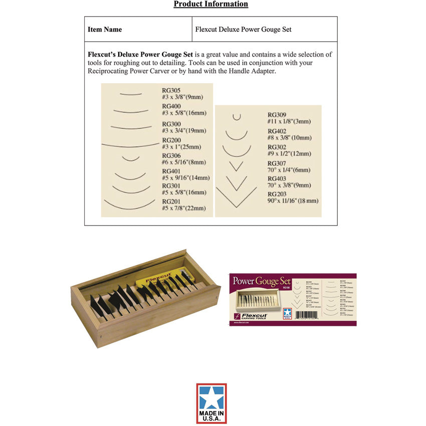 Deluxe Power Gouge Set - FLEXRG100